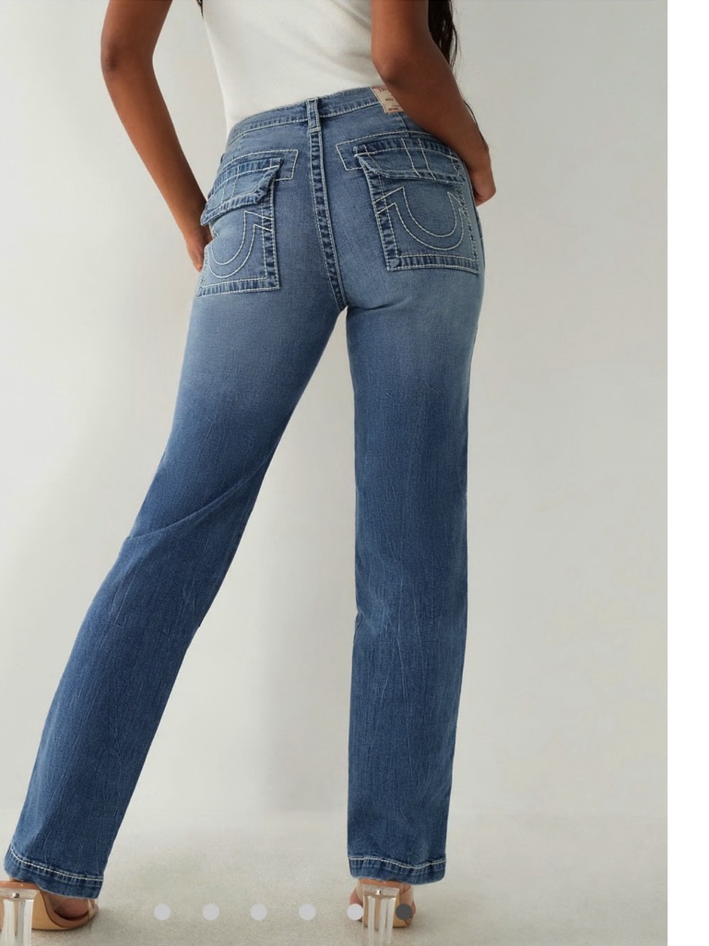 TRUE RELIGION SARAH HIGH RISE CARPENTER JEANS SIZE 27 - Picture 4 of 7